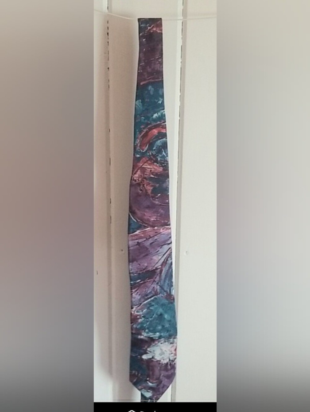 Mens Cricket Brand Geometric Swirl Neck Tie Hippy Metallic Space Age Fun Y2K